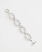 Large Pave Link Toggle Bracelet Silver - Chico's