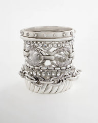 Large Pave Link Toggle Bracelet Silver - Chico's