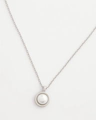 Silver Pearl Single Strand Necklace Silver - Chico's