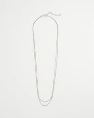 Mixed Metal Double Strand Necklace Mixed Metals - Chico's