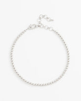 Silvertone Beaded Necklace Silver - Chico's