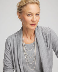 Multi-Layer Snake Chain Necklace Silver - Chico's