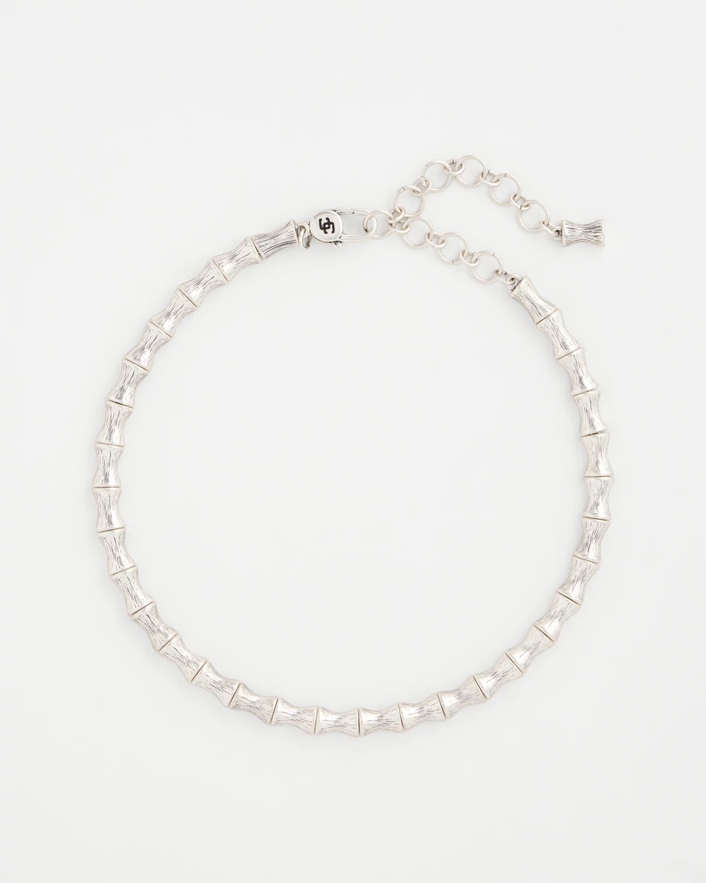 Silvertone Bamboo Collar Necklace Silver - Chico's