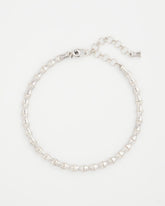 Silvertone Bamboo Collar Necklace Silver - Chico's