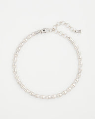 Silvertone Bamboo Collar Necklace Silver - Chico's