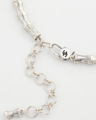 Silvertone Bamboo Collar Necklace Silver - Chico's