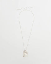 Adjustable Square Pendant Necklace Silver - Chico's