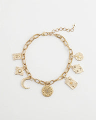 Gold Celestial Charm Necklace Gold - Chico's