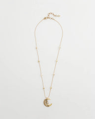 Gold Moon Pendant Necklace Gold - Chico's