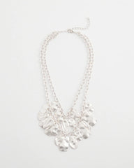 Double Square Charm Pendant Necklace Silver - Chico's
