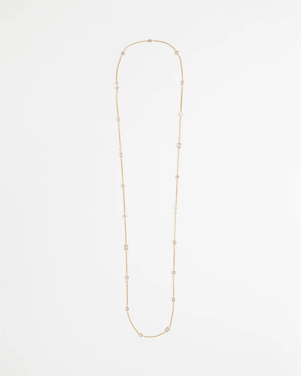 Fine Crystal Long Chain Necklace Gold - Chico's