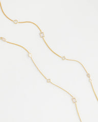 Fine Crystal Long Chain Necklace Gold - Chico's