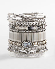 Silver Tone Stretch Watchband Bracelet Silver - Chico's