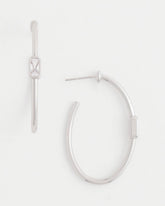 Silver Oval Hoop Earrings Silver - Chico's