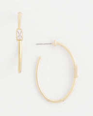 Gold Oval Hoop Earrings Gold - Chico's