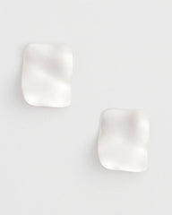 Square Oversized Stud Earrings Silver - Chico's