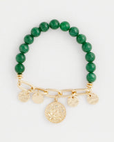 Green Jade Stone Charm Bracelet Green - Chico's