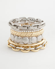 Open Link Stretch Bracelet Mixed Metals - Chico's