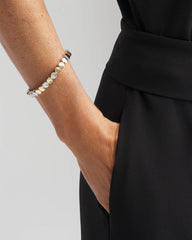 Silver & Gold Tone Round Stretch Bracelet Mixed Metals - Chico's