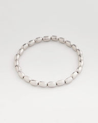 Silvertone Oval Beaded Stretch Bracelet Silver - Chico's