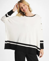 Button Detail Poncho Ecru - Chico's