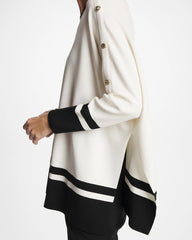 Button Detail Poncho Ecru - Chico's