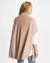Turtleneck Sweater Poncho Vanilla Chai - Chico's