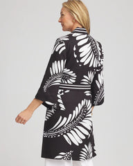 Tie-Front Long Kimono Black - Chico's