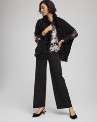 Faux Fur Cocoon Black - Chico's
