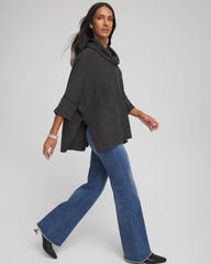 Cowlneck Poncho Graphite Heather Gray - Chico's