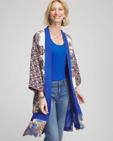 Crepe Long Printed Kimono English Cream - Chico's