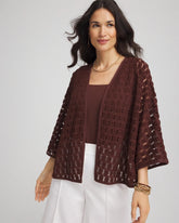 Short Woven Kimono Cacao - Chico's
