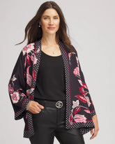 Short Floral Kimono Black - Chico's
