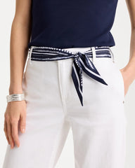 Printed Skinny Scarf Navy - Chico's