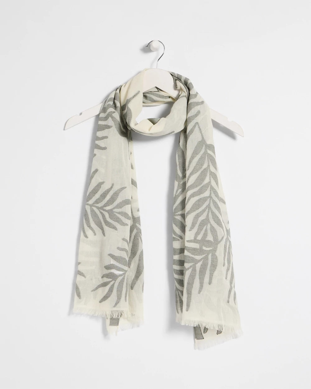 Palm Embroidered Oblong Scarf White - Chico's