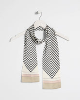 Satin Printed Skinny Scarf Black - Chico's