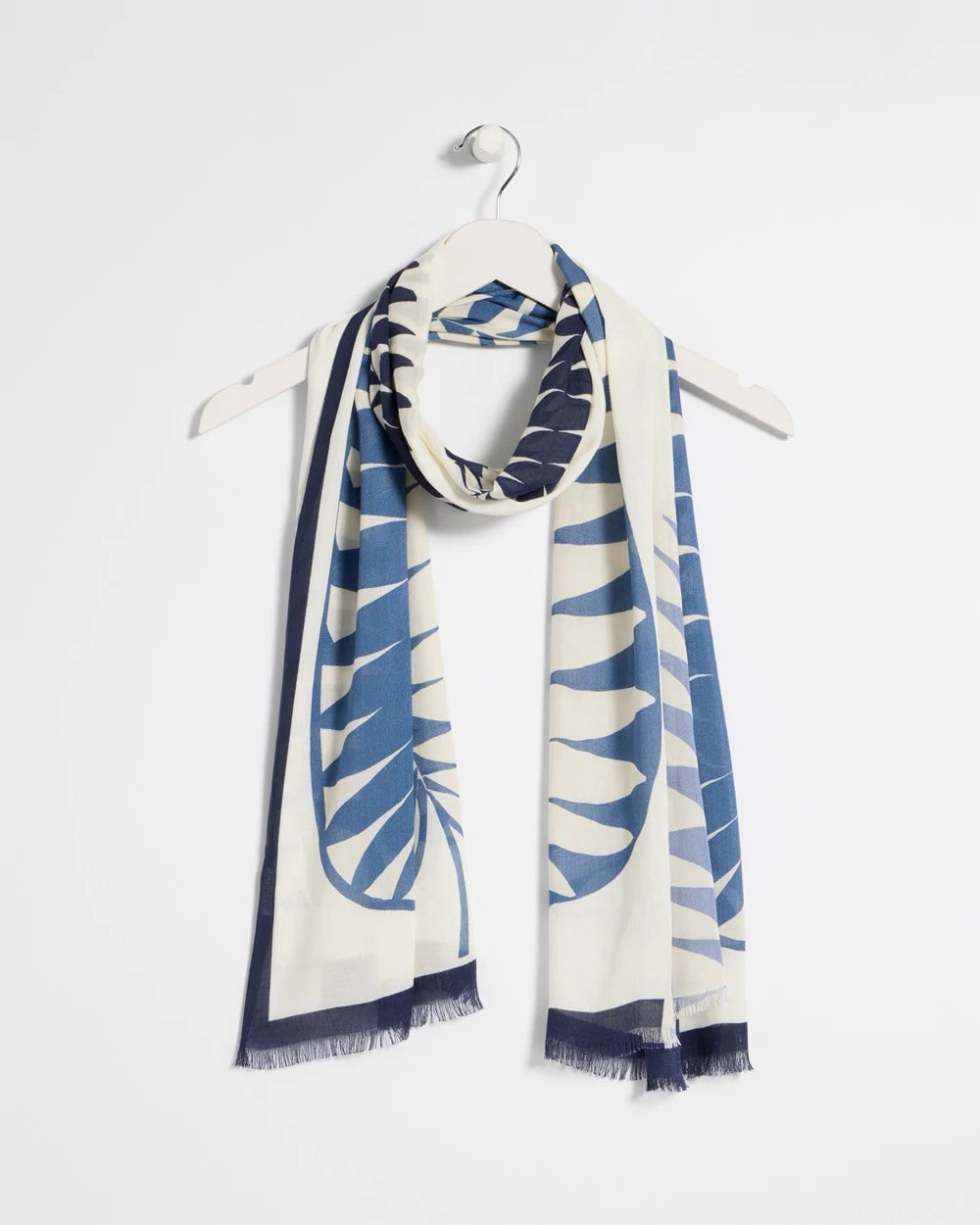 Palm Frond Oblong Scarf Passport Blue - Chico's
