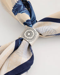 Medallion Motif Scarf Ring Silver - Chico's