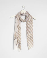 Striped Floral Oblong Scarf Neutral - Chico's