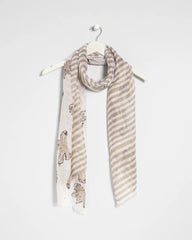 Striped Floral Oblong Scarf Neutral - Chico's