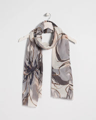 Foiled Floral Oblong Scarf Neutral - Chico's