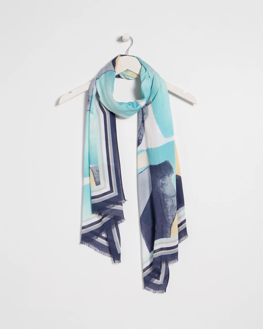 Artisanal Patch Oblong Scarf Passport Blue - Chico's