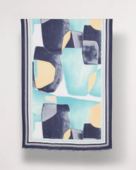 Artisanal Patch Oblong Scarf Passport Blue - Chico's