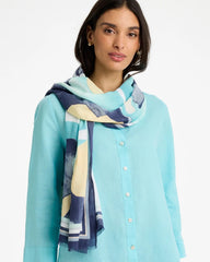 Artisanal Patch Oblong Scarf Passport Blue - Chico's