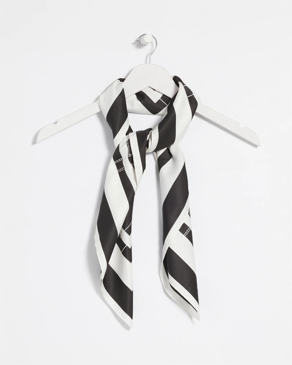 Graphic Stitch Square Scarf Black - Chico's