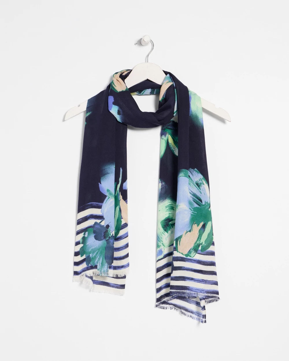 Printed Oblong Scarf Passport Blue - Chico's