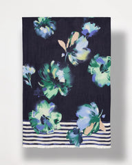 Printed Oblong Scarf Passport Blue - Chico's