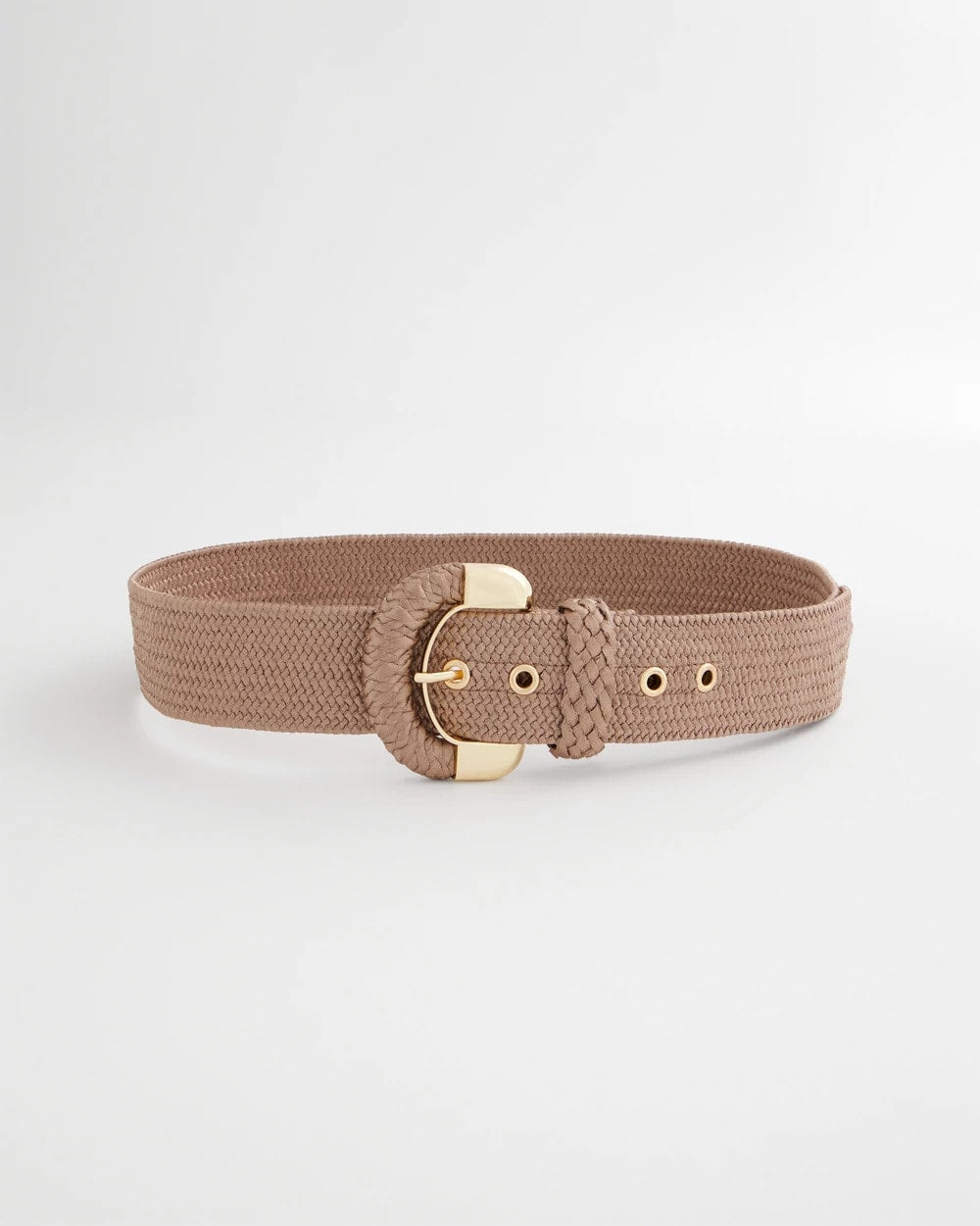Satin Stretch Metal Belt Taupe - Chico's