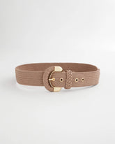 Satin Stretch Metal Belt Taupe - Chico's