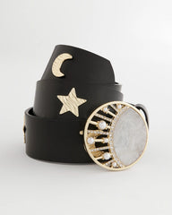 Moon & Stars Trouser Belt Black - Chico's